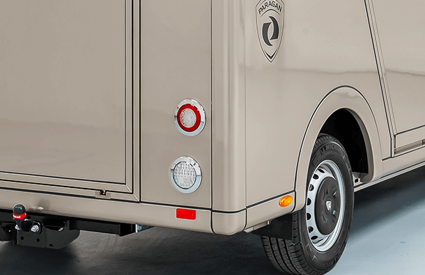 Kulaté zadní svítilny LED